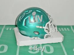 Patrick Mahomes Kansas City Chiefs Autographed Super Bowl LIV 54 Mini Helmet Coa