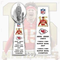 Patrick Mahomes Kansas City Chiefs Championship Super Bowl 14'' NFL MVP Trophy