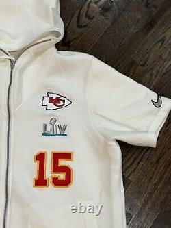 Patrick Mahomes Kansas City Chiefs Nike Super Bowl LIV Media Night Hoodie 2XL 15