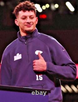 Patrick Mahomes Kansas City Chiefs Nike Super Bowl Pullover Tech Jacket XL NWT
