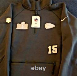 Patrick Mahomes Kansas City Chiefs Nike Super Bowl Pullover Tech Jacket XL NWT