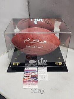 Patrick Mahomes Kansas City Chiefs Signed Super Bowl LIVFootball JSA with Case