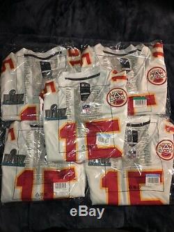 Patrick Mahomes Kansas City Chiefs Super Bowl 54 LIV Patch Jersey Red & White