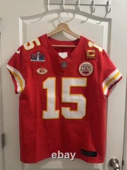 Patrick Mahomes Kansas City Chiefs Super Bowl 58 Nike FUSE Elite Jersey Sz 44 L