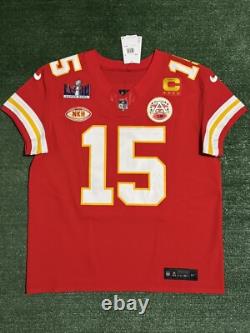 Patrick Mahomes Kansas City Chiefs Super Bowl 58 Nike FUSE Elite Jersey Sz 48/XL