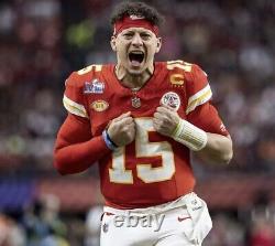 Patrick Mahomes Kansas City Chiefs Super Bowl 58 Nike FUSE Elite Jersey Sz 52