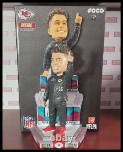 Patrick Mahomes Kansas City Chiefs Super Bowl LVII Outfit Bobblehead /72 RARE
