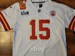 Patrick Mahomes Kansas City Chiefs White Nike Super Bowl 57 Jersey Mens Adult XL