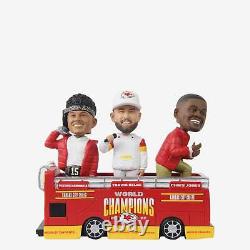 Patrick Mahomes Kelce Jones Kansas City Chiefs Super Bowl Parade Bus Bobblehead