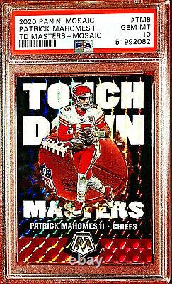 Patrick Mahomes Mosaic Touchdown Masters Silver Prizm PSA 10 LOW POP FLAWLESS SP