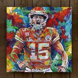 Patrick Mahomes / NFL Super Bowl / Kansas City Chiefs Fine Art Print, Canvas