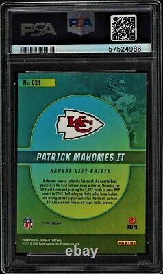 Patrick Mahomes Panini Mosaic Center Stage PSA 10 Stained Glass Style Card #CS1