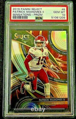 Patrick Mahomes Select Sensations Silver Prizm Psa 10 Gem Mint Beautiful Card