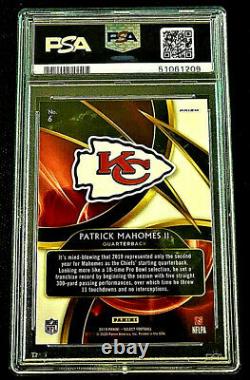 Patrick Mahomes Select Sensations Silver Prizm Psa 10 Gem Mint Beautiful Card