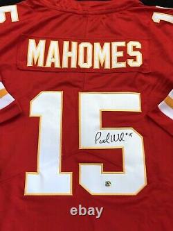 Patrick Mahomes Signed Kansas City Chiefs #15 Super Bowl LIV Nike Jersey Coa