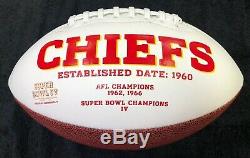 Patrick Mahomes / Superbowl Mvp / Autographed Chiefs White Panel Football / Coa