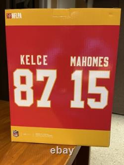 Patrick Mahomes & Travis Kelce 3X Super Bowl Champions KC Chiefs Bobblehead NIB