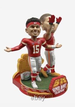Patrick Mahomes & Travis Kelce Chiefs 3x Super Bowl Champs Dual Bobblehead FOCO