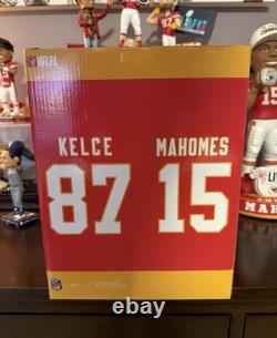 Patrick Mahomes & Travis Kelce Chiefs 3x Super Bowl Champs Dual Bobblehead FOCO