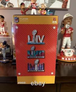 Patrick Mahomes & Travis Kelce Chiefs 3x Super Bowl Champs Dual Bobblehead FOCO
