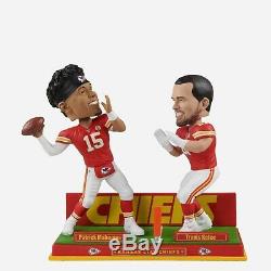 Patrick Mahomes & Travis Kelce Kansas City Chiefs Dual Passing Bobblehead