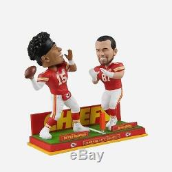 Patrick Mahomes & Travis Kelce Kansas City Chiefs Dual Passing Bobblehead