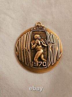 RARE 1970 Superbowl IV Chiefs Vintage NFL Memorabilia 10k GF Pendant Coin