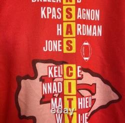 RARE Kansas City Chiefs Hoodie Zip Jacket NFL Superbowl 2020 Mahomes Kelce XL