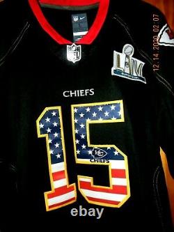 RARE & NEW Nike Kansas City Chiefs PATRICK MAHOMES Black Patriotic Jersey, Lg