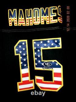 RARE & NEW Nike Kansas City Chiefs PATRICK MAHOMES Black Patriotic Jersey, Lg