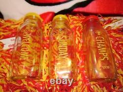 RARE SET 3 KC Chiefs Shatto Milk Bottles WELCOME SUNDAY CHAMPS Mahomes SuperBowl