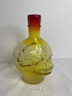 Rare Kansas City Chiefs 1970 Superbowl Decanter Made By Indiana Glass Hand Blown