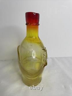 Rare Kansas City Chiefs 1970 Superbowl Decanter Made By Indiana Glass Hand Blown