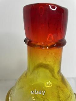 Rare Kansas City Chiefs 1970 Superbowl Decanter Made By Indiana Glass Hand Blown