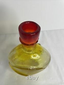 Rare Kansas City Chiefs 1970 Superbowl Decanter Made By Indiana Glass Hand Blown