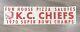 Rare Nfl Kansas City Chiefs Vintage 1970 Super Bowl Champs Fun House Pizza! Read