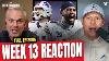 Reaction To Bills Steelers Bears Eagles Chiefs Cowboys Packers Lions Colin Cowherd Nfl Week 13