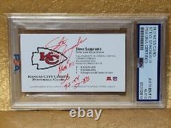 Steve Spagnuolo Autograph Kansas City Chiefs PSA Signed Business Card Super Bowl