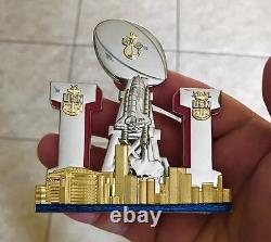 Super Bowl 51 LI Houston Texas Chief CPO Navy Challenge Coin Patriots Tom Brady