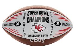 Super Bowl 54 Full Size Champions Metallic Rawlings Football Kansas City Chiefs