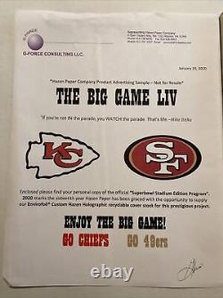 Super Bowl 54 LIV National Stadium 2020 Program S. F. 49ers K. C Chiefs