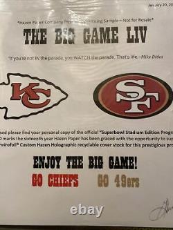 Super Bowl 54 LIV National Stadium 2020 Program S. F. 49ers K. C Chiefs