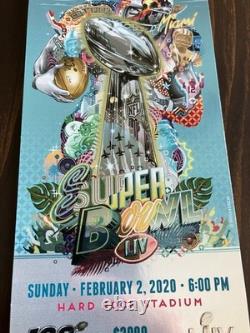 Super Bowl 54 Ticket- Authentic, Excellent Condition 31 KC 20 SF Mahomes MVP
