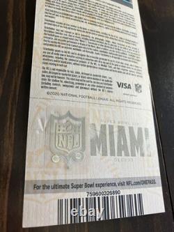 Super Bowl 54 Ticket- Authentic, Excellent Condition 31 KC 20 SF Mahomes MVP