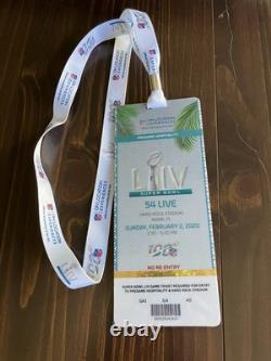 Super Bowl 54 Ticket- Authentic, Excellent Condition 31 KC 20 SF Mahomes MVP