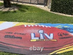 Super Bowl 55 LV 100 Ft Scrim Memorabilia Tampa Bay Banner Buccaneers Chiefs