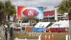 Super Bowl 55 LV Scrim Memorabilia Tampa Bay Banner Buccaneers Chiefs 100 Ft