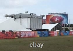 Super Bowl 55 LV Scrim Memorabilia Tampa Bay Banner Buccaneers Chiefs 100 Ft