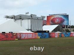 Super Bowl 55 Scrim Memorabilia Tampa Bay Banner Decoration Buccaneers Chiefs LV