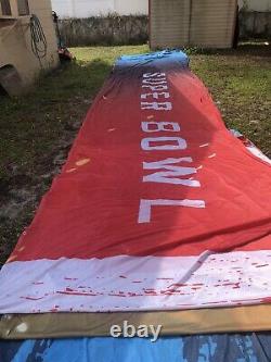 Super Bowl 55 Scrim Memorabilia Tampa Bay Banner Decoration Buccaneers Chiefs LV